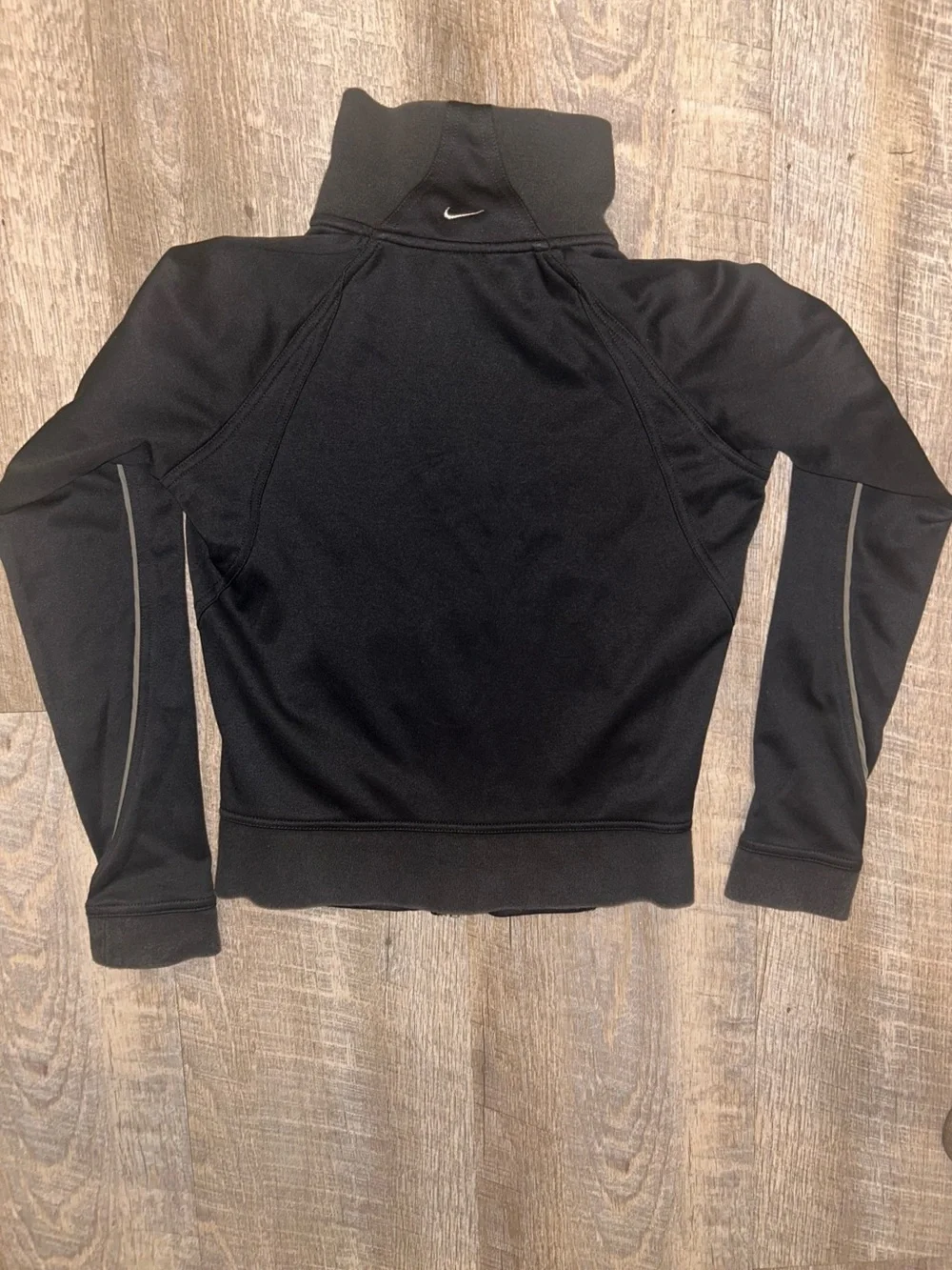 Nike Women’s XS Tracksuit Set Black Thermal Chevron Zip Jacket Straight Pants